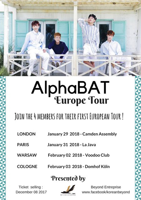 AlphaBAT aus Südkorea gehen 2018 erstmals auf Europatour und machen einen Halt in Deutschland.
