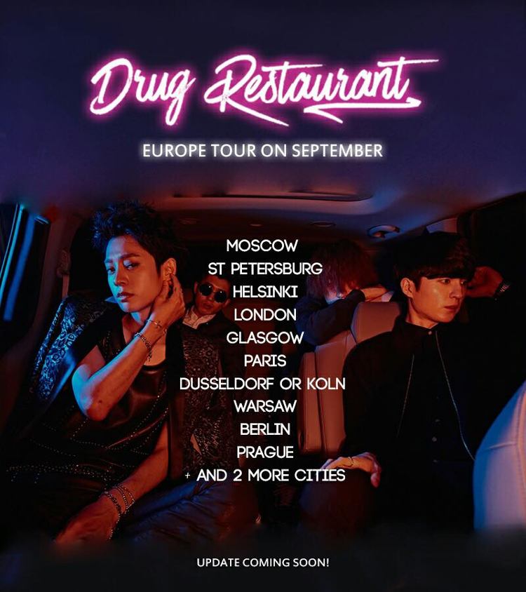 Drug Restaurant ist eine südkoreanische Rock-Band, die im September 2017 auf Europa-Tour geht.