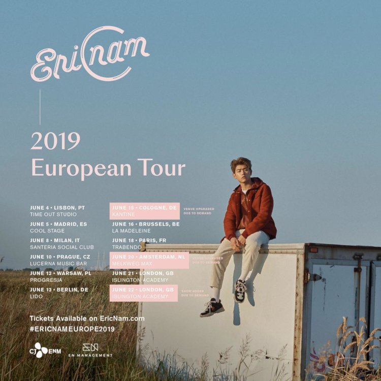 Das international beliebte koreanisch-amerikanische Multitalent Eric Nam (Honestly) kommt mit seiner ''Eric Nam 2019 European Tour'' nach Europa und im Juni dieses Jahres für gleich zwei Konzerte nach Deutschland >> Otaji | #JPop #KPop #Mandopop