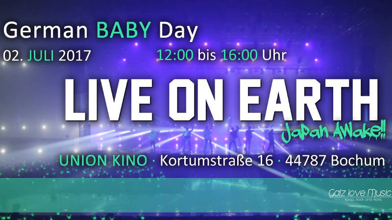 Im Juli findet der German BABY Day statt, bei dem das Japan-Konzert von B.A.P zu sehen sein wird.