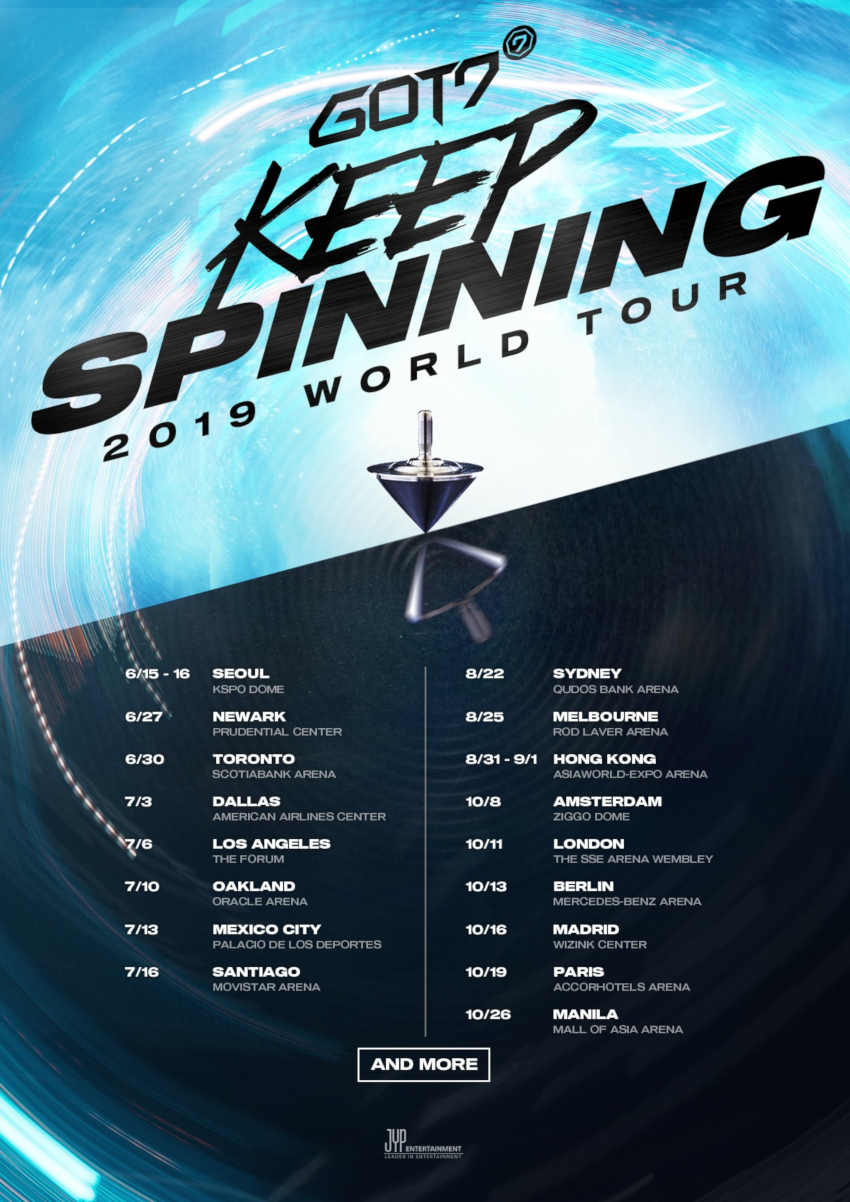 GOT7 (''Look'', ''Lullaby'') kommen mit ihrer GOT7 2019 WORLD TOUR ''KEEP SPINNING'' im Oktober 2019 nach Europa und treten in der Mercedes-Benz Arena in Berlin auf. Tickets gibt es ab Juni >> Otaji | #KPop #KRock #JPop #JRock #Mandopop