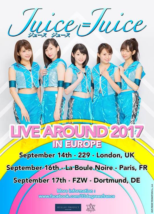 Die Girlgroup Juice=Juice geht im September 2017 erstmals auf Welttour mit Konzert in Deutschland.