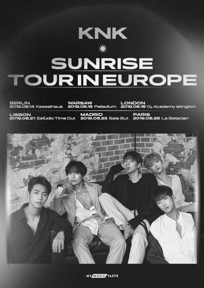 KNK (''SUNSET'', ''Lonely Night'') kommen mit ihrer ''KNK - SUNRISE TOUR IN EUROPE'' im August 2019 nach Europa. Ein Konzert findet am 14. August 2019 im Kesselhaus in Berlin statt. >> Otaji | #KPop #KNK #MyMusicTaste #WeirdWorld #Konzert #Berlin